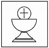 Communion Chalice First Template Coloring Host sketch template