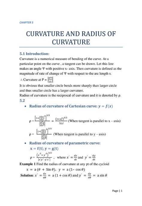 radius  curvature full file chapter  curvature  radius