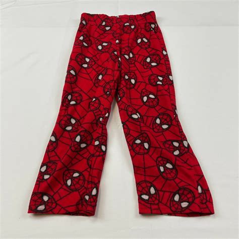 marvel boys kids youth  red spiderman pajama pants flame resistant