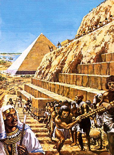 Building The Great Pyramid At Giza Ancient Egypt Stock