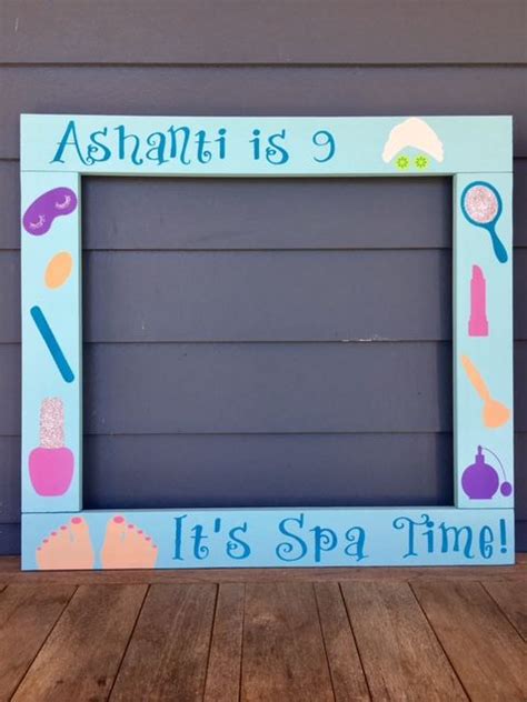 spa themed photobooth frame prop perfect   young ladys birthday