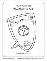 Faith Shield Coloring Kids Bible God Pages Armor Children Breastplate Printable Lesson Activity Activities Righteousness Ephesians Sundayschoolzone Done Archives Choose sketch template