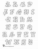 Graffiti Bubble Letters Alphabet Printable Fonts Lettering Woo Kids Font Activities Stencil Drawing Styles Choose Board Lowercase Upper sketch template