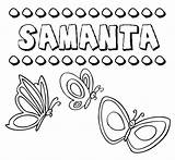 Dibujos Samanta Nombres Nombre sketch template