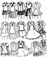 School Uniforms Drawing Manga Deviantart Visit Clothes Sketches sketch template