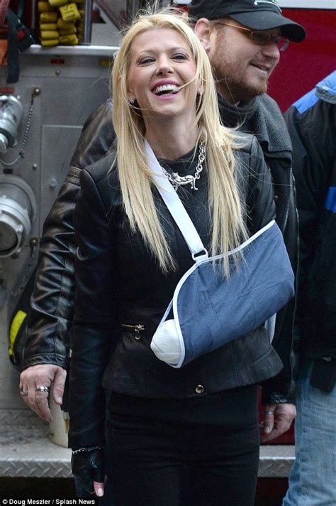 Tara Reid Sports Severed Hand And Arm In A Sling For