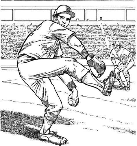 los angeles dodgers pitcher baseball coloring page purple kitty