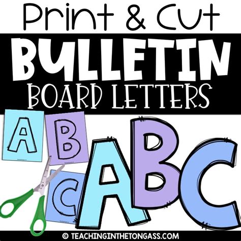 bubble printable cut  letters  bulletin boards
