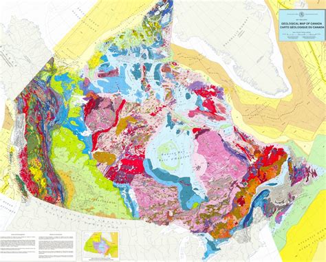 geological map  canada physical geology