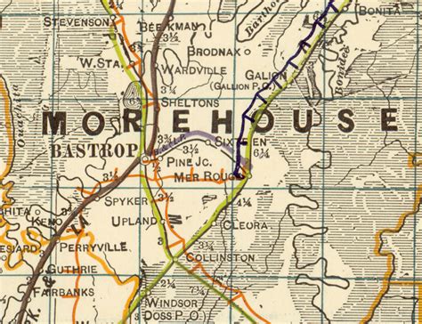 Bastrop And Lake Providence Railway Company La Map