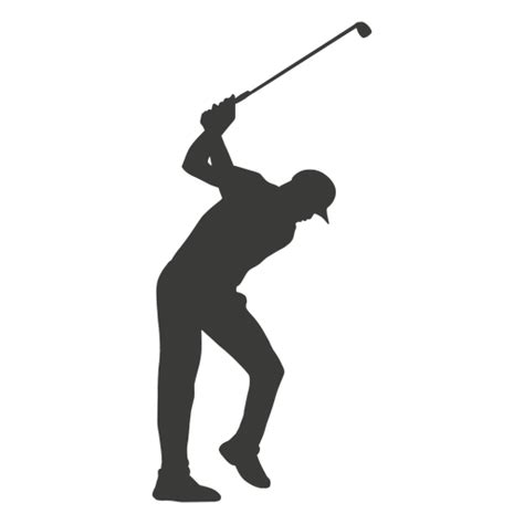 man golf player silhouette transparent png svg vector file