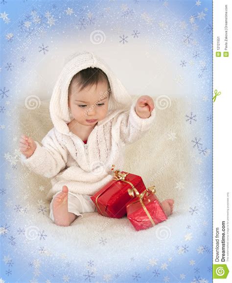 christmas baby stock image image  portrait