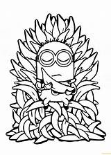 Minions Minion Coloring Pages Banana Kids Bananas Tree Color Many Printable Sheets Fruits Children Halloween Fruit Few Details Wuppsy Print sketch template