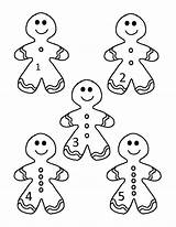 Gingerbread Man Counting Coloring Games Baby Pages Activities Set Printable Count Pre Choose Board sketch template