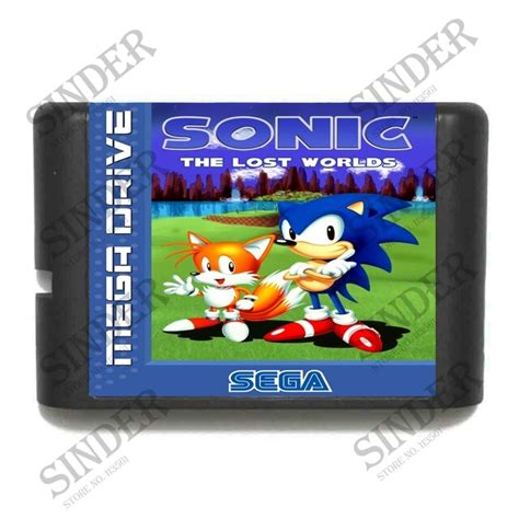 Sonic The Hedgehog The Lost Worlds 16 Bit Md Game Card For Sega Mega