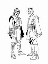 Wars Obi Wan Kenobi Anakin Getcolorings sketch template
