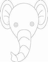 Animal Elefante Animales Mascara Elefant Vorlagen Mascaras Masken Applikation Animalitos Antifaz Hippopotamus Ears Applikationen Karneval Fasching Schnittmuster Varios Máscaras Caras sketch template