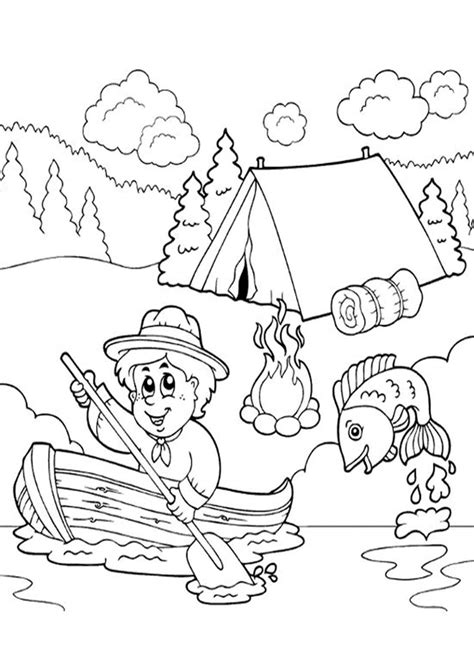 printable camping coloring pages