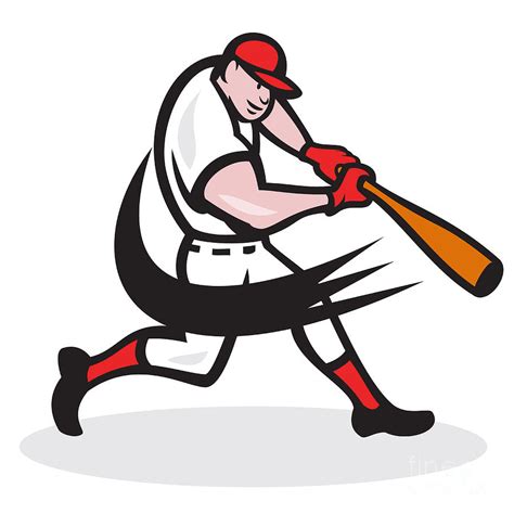 baseball player batting isolated cartoon digital art  aloysius patrimonio