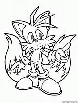 Sonic Coloring Unleashed Tails Prower sketch template