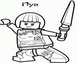 Ninjago Coloring Pages Nya Sword Printable Info sketch template