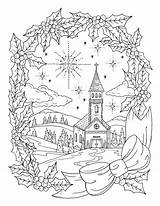 Weihnachten Navidad Malvorlagen Kirche Erwachsene Mandalas Noel Fensterbilder Christlich Zeichnung sketch template