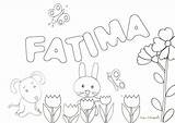 Fatima Onomastico sketch template