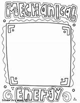 Energy Coloring Printables Pages Mechanical Printable Doodles Classroom sketch template