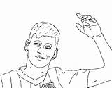 Neymar Coloring Greeting Pages Coloringcrew Print sketch template