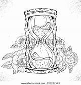 Hourglass Astrology Drawn sketch template