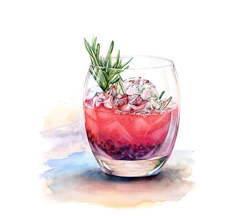watercolor drinks and deserts on behance