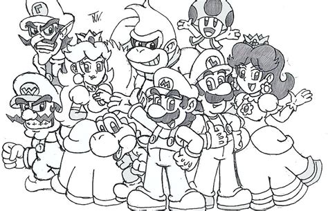 mario coloring pages  getdrawings