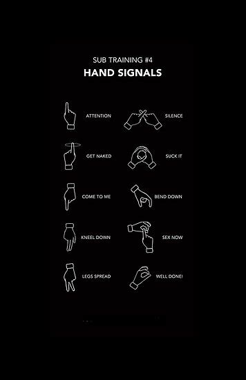 sub training hand signals posters by slinky reebs redbubble
