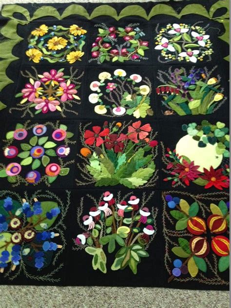wool applique  embroidered love quilts applique pinterest