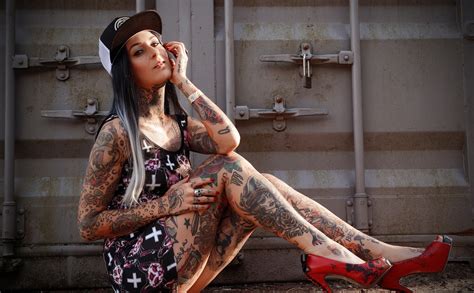 women model tattoo high heels hat wallpaper no 343119 wallhaven cc