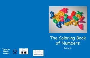 coloring book  numbers edition  lazaros blank books
