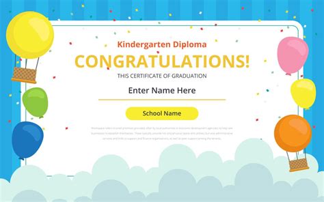 kindergarten certificate  vector art   downloads