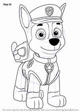 Draw Patrol Paw Chase Drawing Sketch Step Coloring Pages Cartoon Colouring Easy Kids Sketches Tower Drawingtutorials101 Zuma Marshall Puppy sketch template