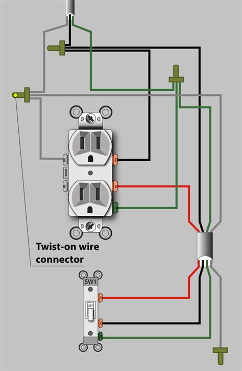 wiring diagram  switched outlet