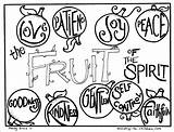 Coloring Spirit Fruit Holy Pages Symbols sketch template