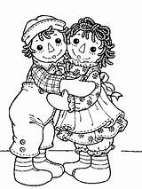 Ann Raggedy Andy Coloring Pages Printable Book Doll Adult Kids Printables Color Clip Cartoon Sheets Embroidery Dolls Quilt Patterns Carolers sketch template