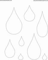 Raindrop Template Printable Raindrops Rain Coloring Baby Shower Templates Drops Outline Big Pattern Drop Pages Kids Clipart Stencil Cut Gif sketch template