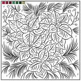 Poinsettia Florian sketch template