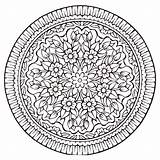 Mandala Coloring Mandalas Pages Vintage Flowers Style Adults Color Difficult Kids Print Vegetation Adult Very Intricate Lot Marry Often Elements sketch template