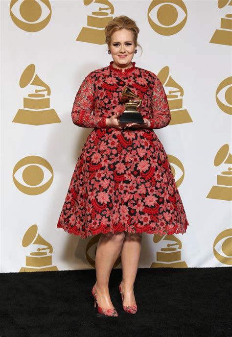 adele in floral print valentino dress at the grammys dare to wear