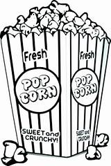 Coloring Popcorn Pages Printable Getcolorings sketch template