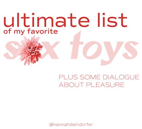 Ultimate Sex Toy List