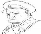 Kingdom United Coloring Pages Churchill Winston sketch template