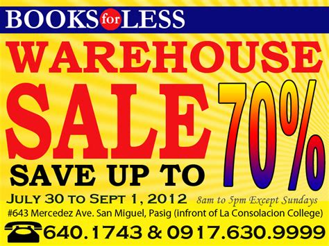books   warehouse sale july august  manila  sale