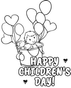 happy childrens day coloring sheet topcoloringpagesnet